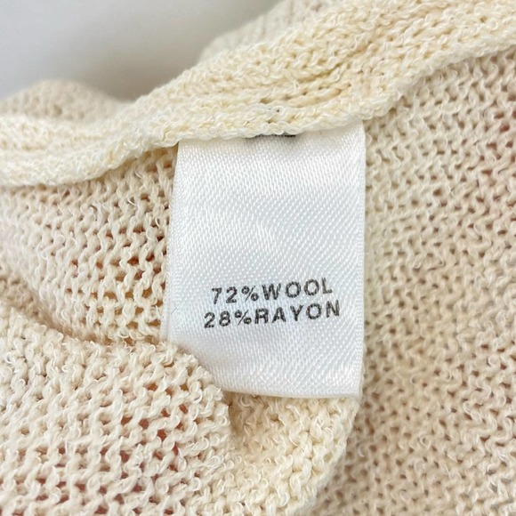 St. John Knit Sleeveless Knit Top Beige Wool Blend - Picture 6 of 6